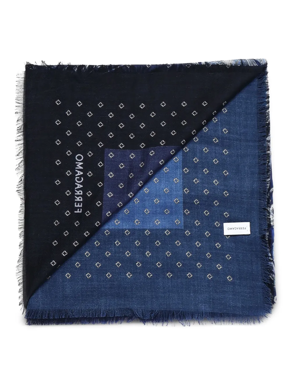 Шарф с геометричным принтом Ferragamo, синий
Шарф с геометричным принтом Ferragamo, синий