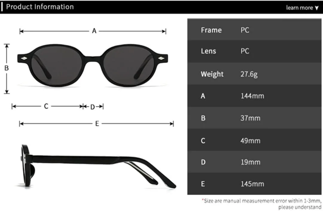 Ретро маленькие овальные солнцезащитные очки для женщин, защита от УФ-излучения UV400, модные солнцезащитные очки для мужчин с заклепками SZVVBKK, Transparent Tea
Ретро маленькие овальные солнцезащитные очки для женщин, защита от УФ-излучения UV400, модные солнцезащитные очки для мужчин с заклепками SZVVBKK, Transparent Tea