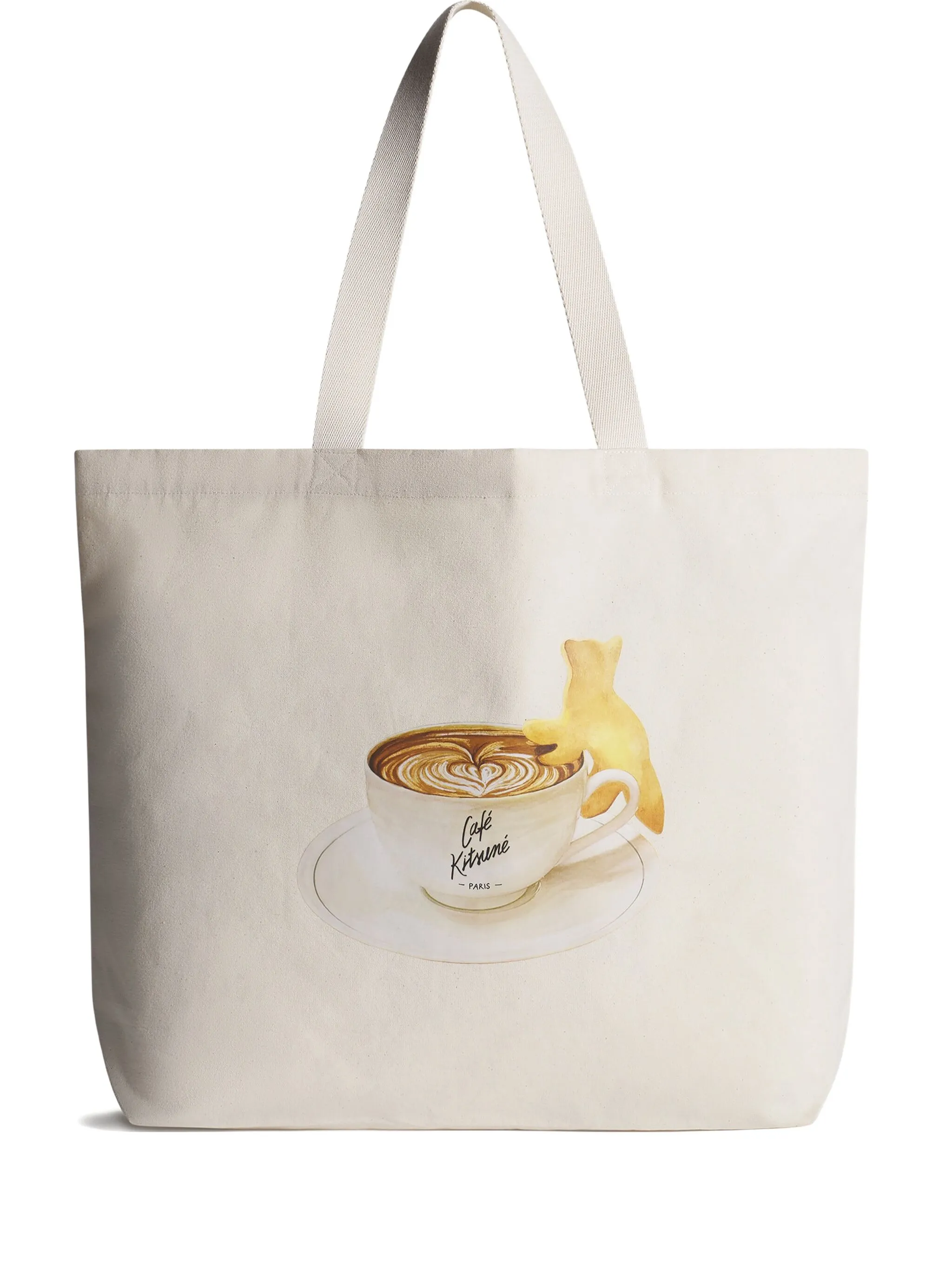 Сумка-тоут с графичным принтом Café Kitsuné, белый
Сумка-тоут с графичным принтом Café Kitsuné, белый