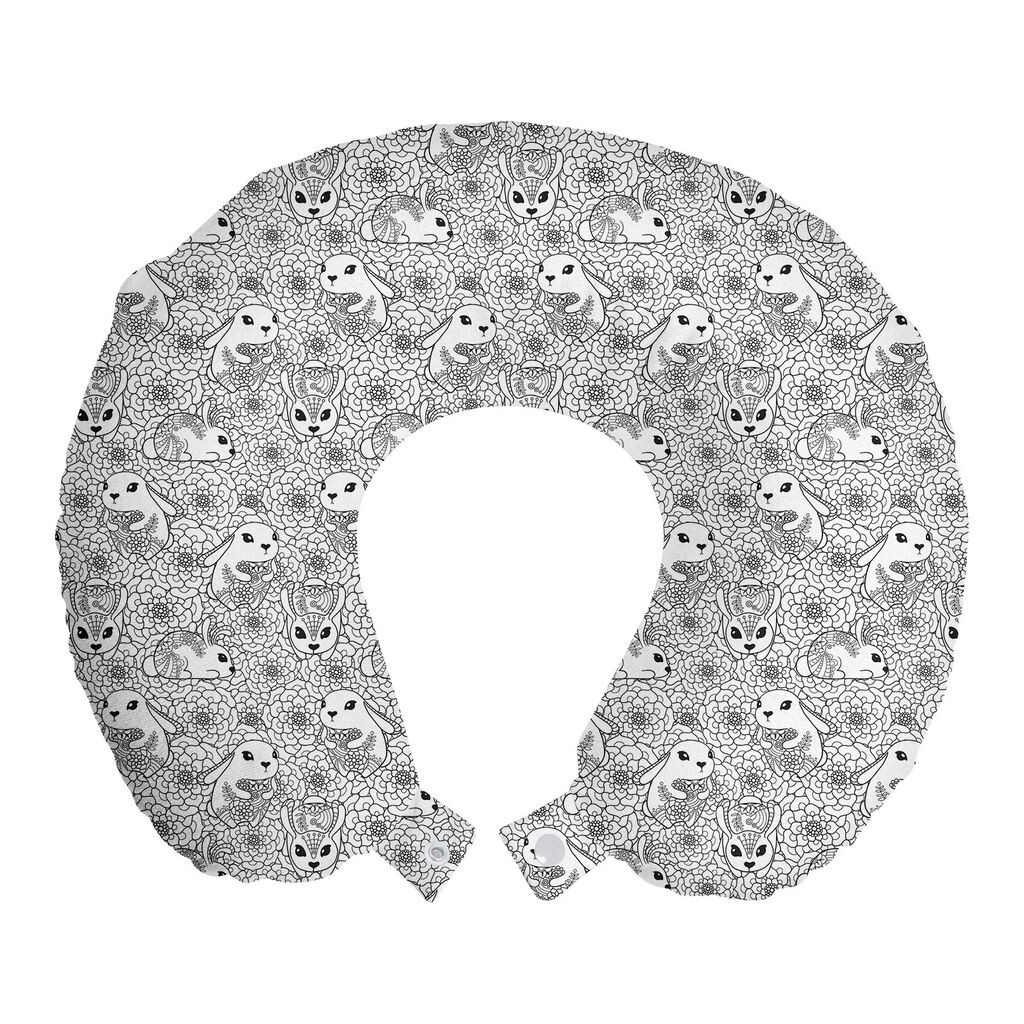 ABAKUHAUS Белая дорожная подушка для шеи, Jumble Funny Rabbit Flowers, пенопластовые дорожные принадлежности для самолета и автомобиля, 30x30 см, угольно-серый и белый
ABAKUHAUS Белая дорожная подушка для шеи, Jumble Funny Rabbit Flowers, пенопластовые дорожные принадлежности для самолета и автомобиля, 30x30 см, угольно-серый и белый
