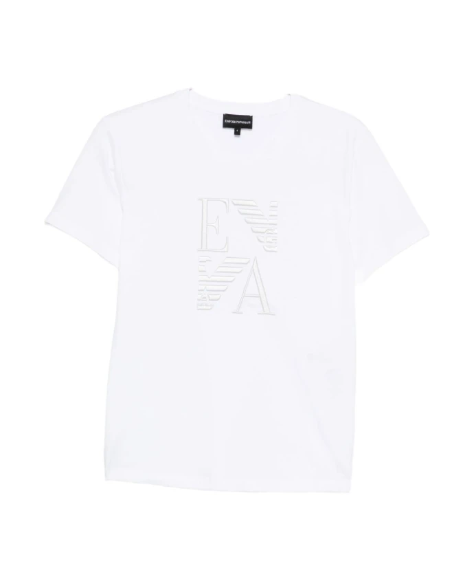 Хлопковая футболка с логотипом Emporio Armani, белый
Хлопковая футболка с логотипом Emporio Armani, белый