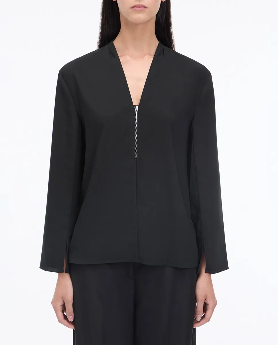 Женская блузка с длинным рукавом на молнии Calvin Klein, черный
Женская блузка с длинным рукавом на молнии Calvin Klein, черный