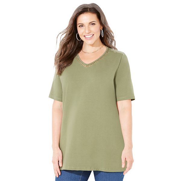 Женская футболка с V-образным вырезом и кружевной отделкой Catherines, Olive Green, Зеленый, Женская футболка с V-образным вырезом и кружевной отделкой Catherines, Olive Green
Женская футболка с V-образным вырезом и кружевной отделкой Catherines, Olive Green, Зеленый, Женская футболка с V-образным вырезом и кружевной отделкой Catherines, Olive Green