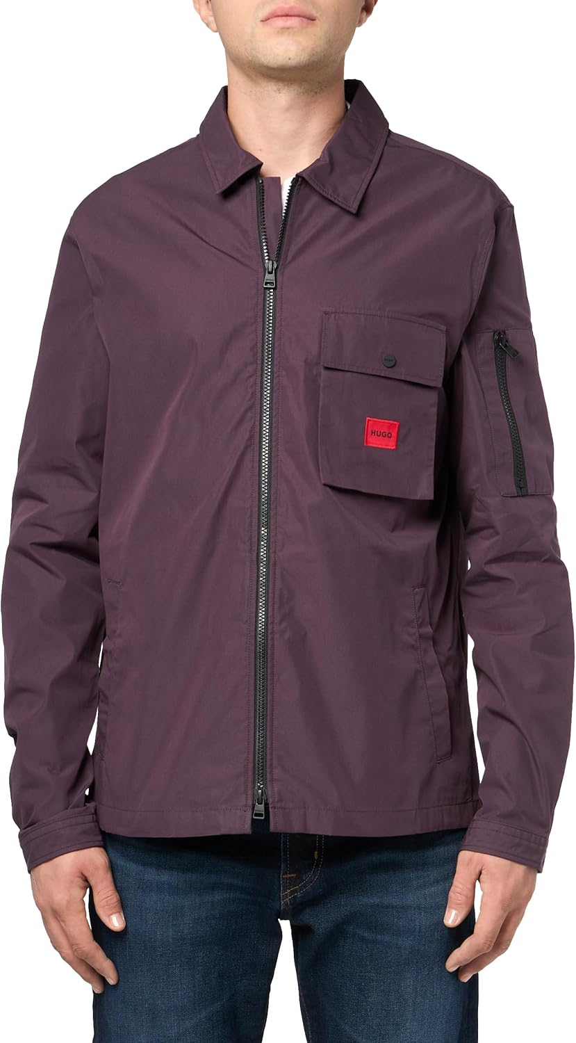 Мужская хлопковая холщовая рубашка Hugo на молнии, Grape
Мужская хлопковая холщовая рубашка Hugo на молнии, Grape