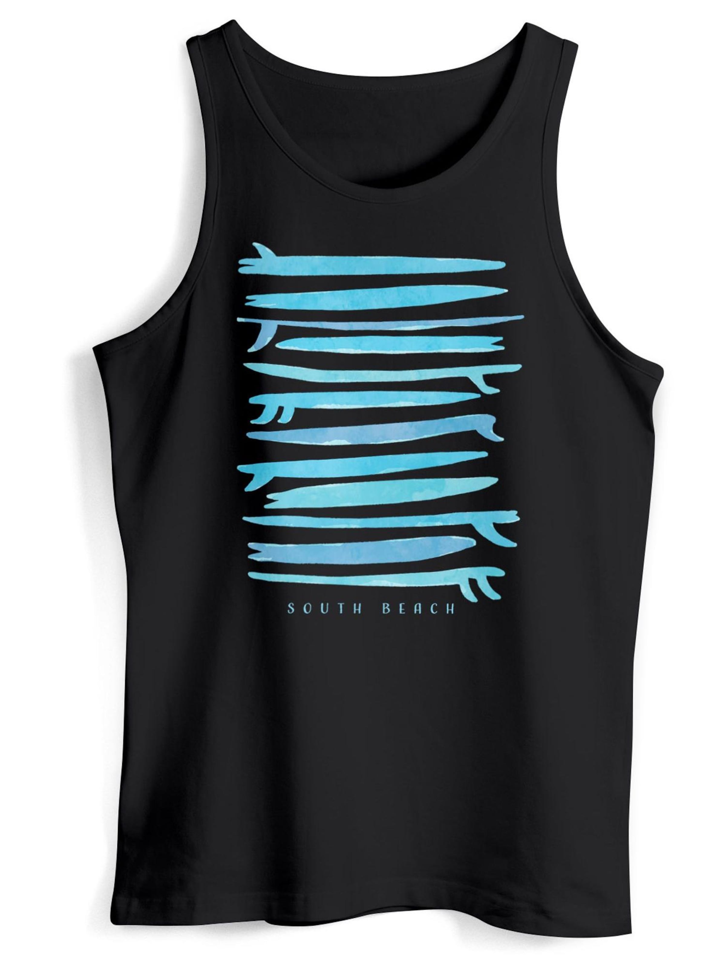 Neverless Футболка 'Surf Boards South' в черном дениме
Neverless Футболка 'Surf Boards South' в черном дениме