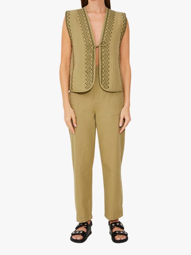 Куртка из хлопчатобумажной смеси без рукавов с бриллиантами SUNCOO, хаки
Куртка из хлопчатобумажной смеси без рукавов с бриллиантами SUNCOO, хаки