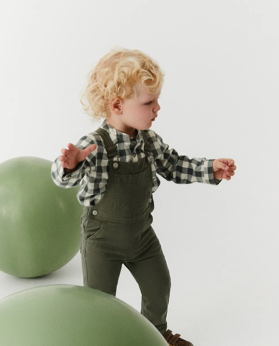 Хлопковый комбинезон с карманом Sfera, темно-зеленый
Хлопковый комбинезон с карманом Sfera, темно-зеленый