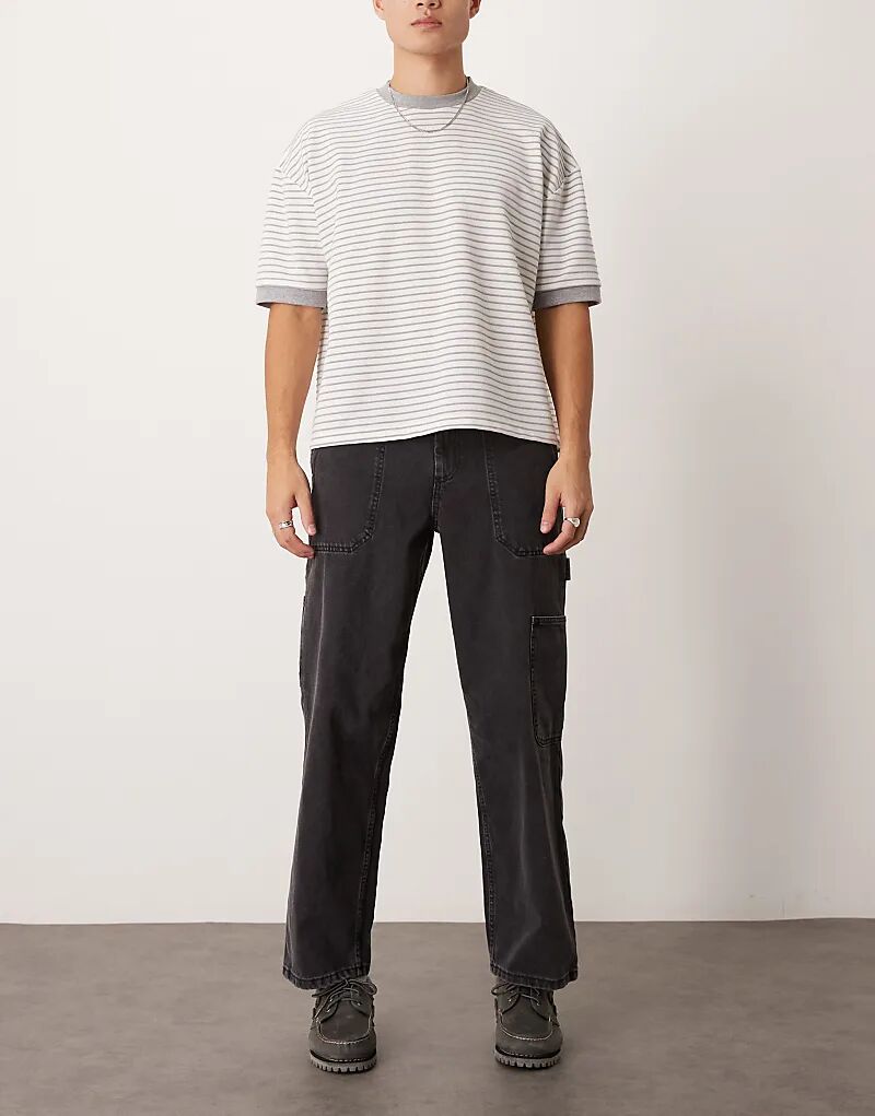 Джинсы плотника в выстиранном черном цвете New Look
Джинсы плотника в выстиранном черном цвете New Look