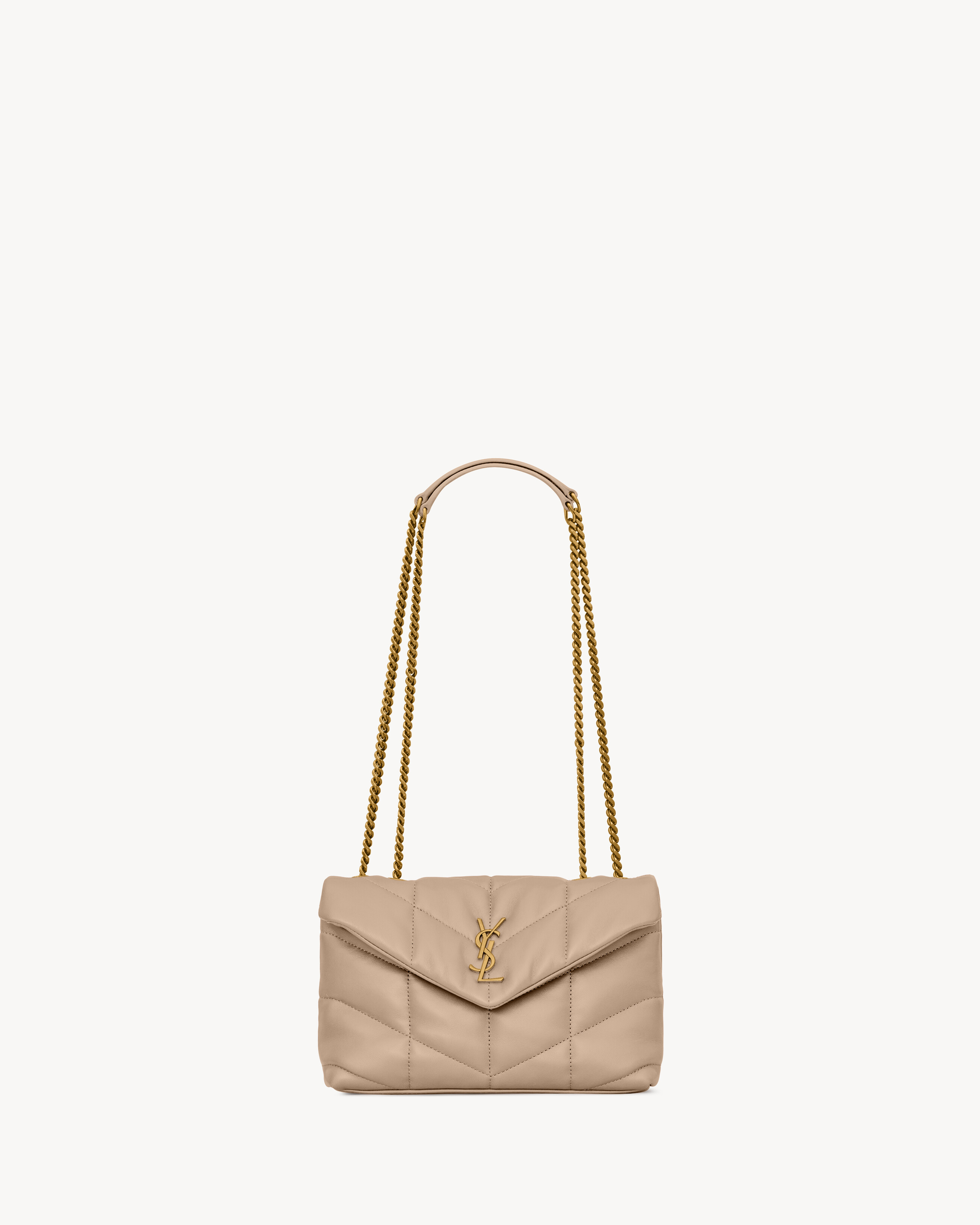 Мини-сумка Puffer из ягнячьей кожи Saint Laurent, бежевый
Мини-сумка Puffer из ягнячьей кожи Saint Laurent, бежевый
