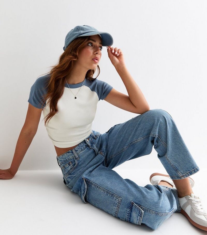 Белая хлопковая футболка со сборками и рукавами реглан для девочек New Look, белый
Белая хлопковая футболка со сборками и рукавами реглан для девочек New Look, белый