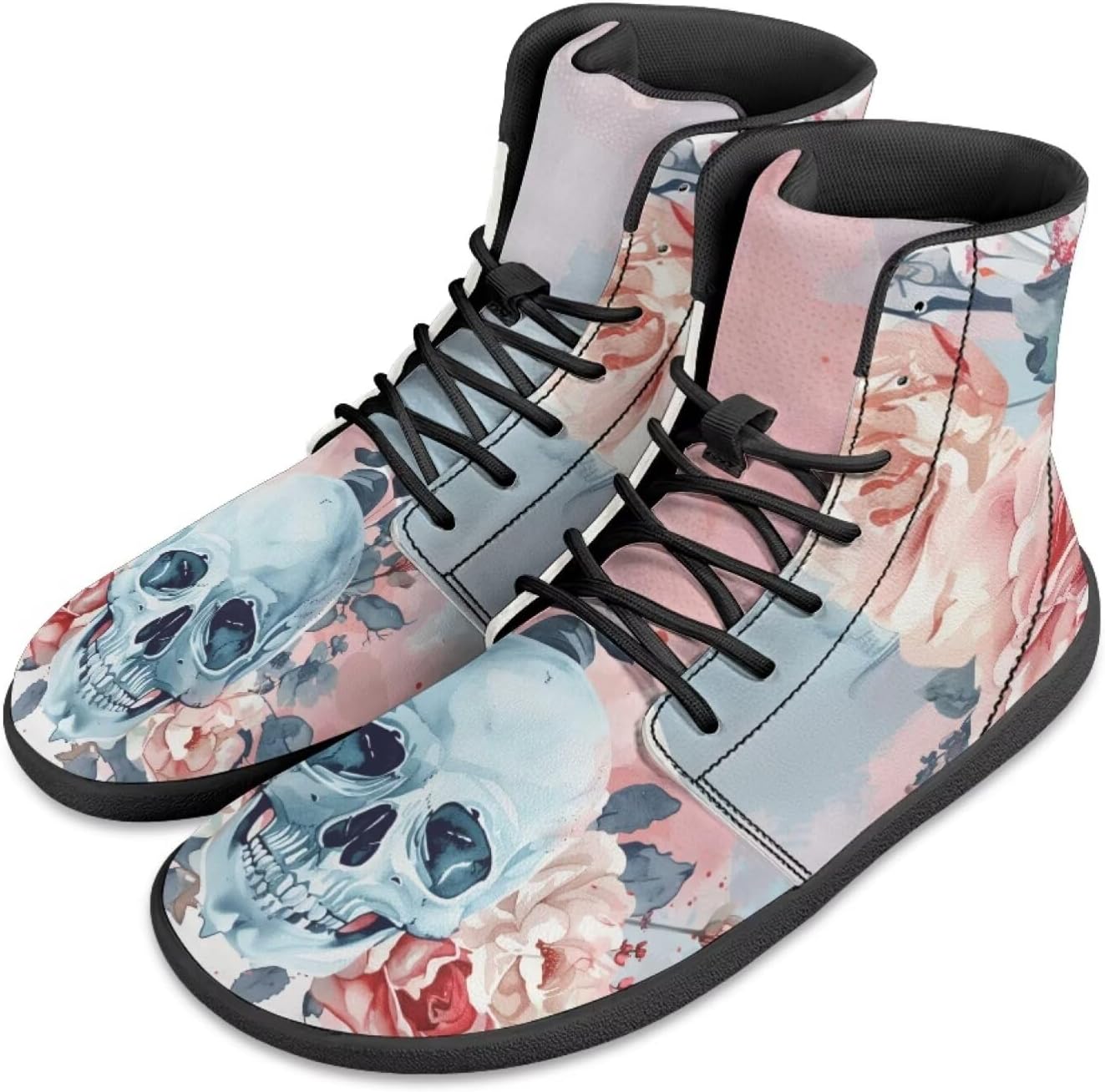 Мужские кроссовки с высокой посадкой и широким носком Barefoot с черепами и цветочным принтом, шнуровка, противоскользящие, для тренировок и бега Xixirimido, Skull Flowers
Мужские кроссовки с высокой посадкой и широким носком Barefoot с черепами и цветочным принтом, шнуровка, противоскользящие, для тренировок и бега Xixirimido, Skull Flowers