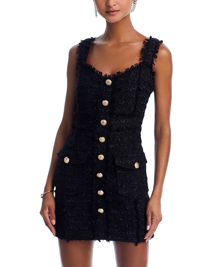 Платье-майка из твида AQUA, черный
Платье-майка из твида AQUA, черный