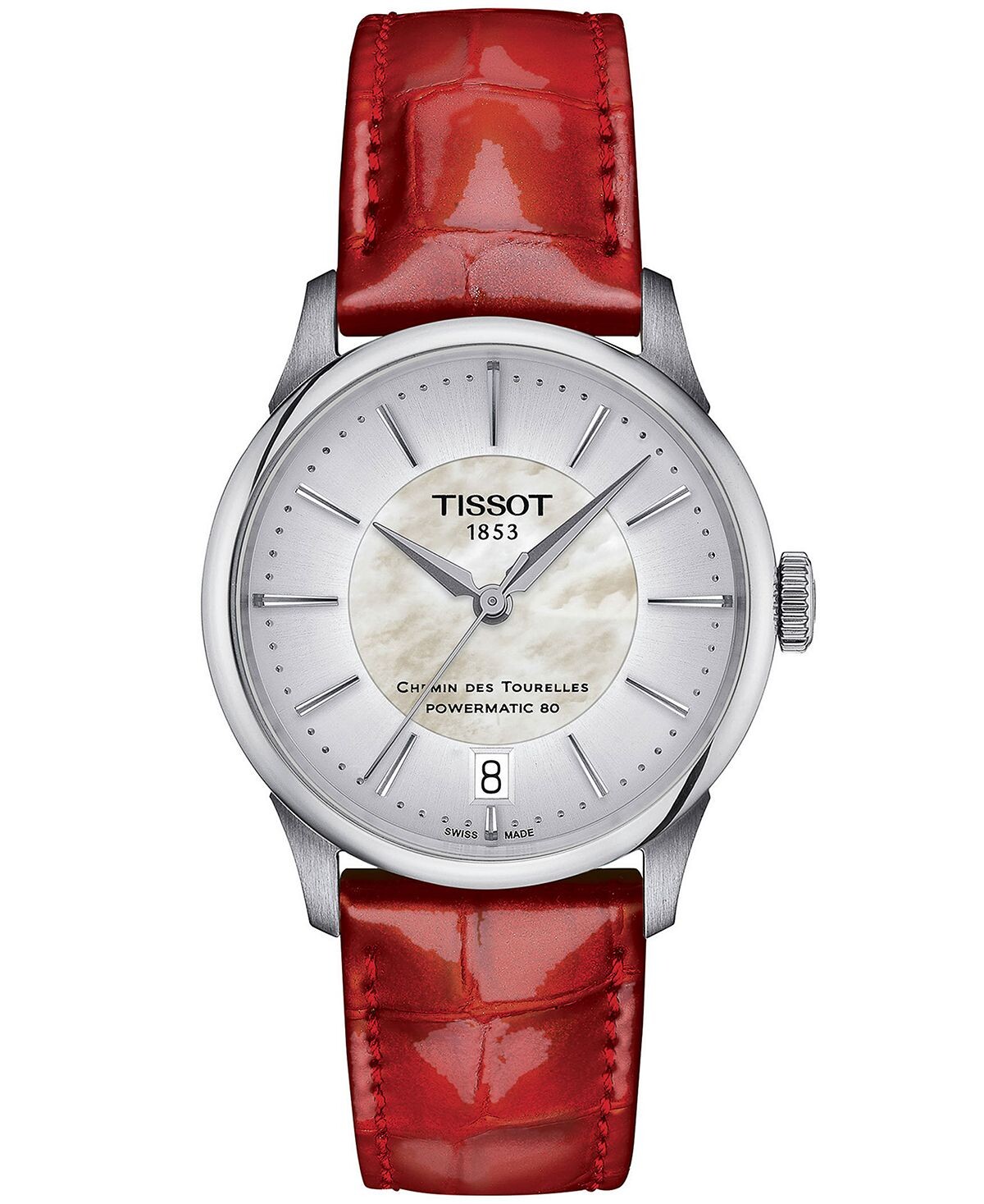 Женские швейцарские автоматические часы Chemin des Tourelles Powermatic 80 с красным кожаным ремешком, 34 мм Tissot
Женские швейцарские автоматические часы Chemin des Tourelles Powermatic 80 с красным кожаным ремешком, 34 мм Tissot