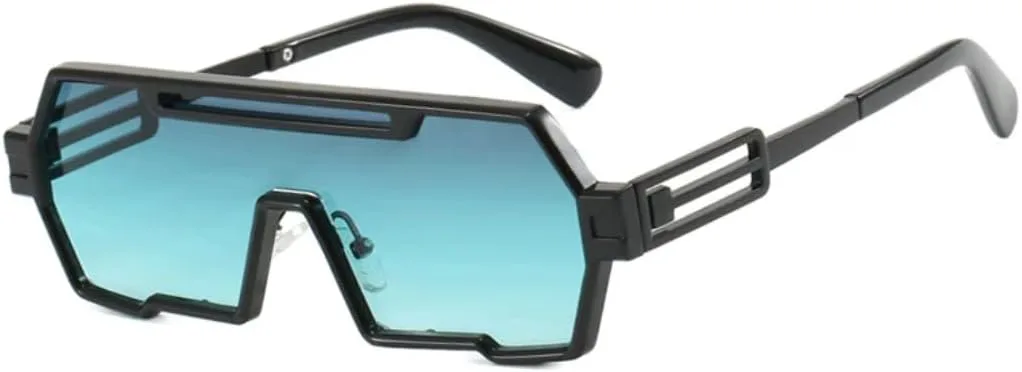 Металлические солнцезащитные очки в стиле стимпанк, модные, с большой оправой, защитой от УФ-излучения UV400, нестандартной формы, цельные VVTWSSW, Black Gray Blue
Металлические солнцезащитные очки в стиле стимпанк, модные, с большой оправой, защитой от УФ-излучения UV400, нестандартной формы, цельные VVTWSSW, Black Gray Blue