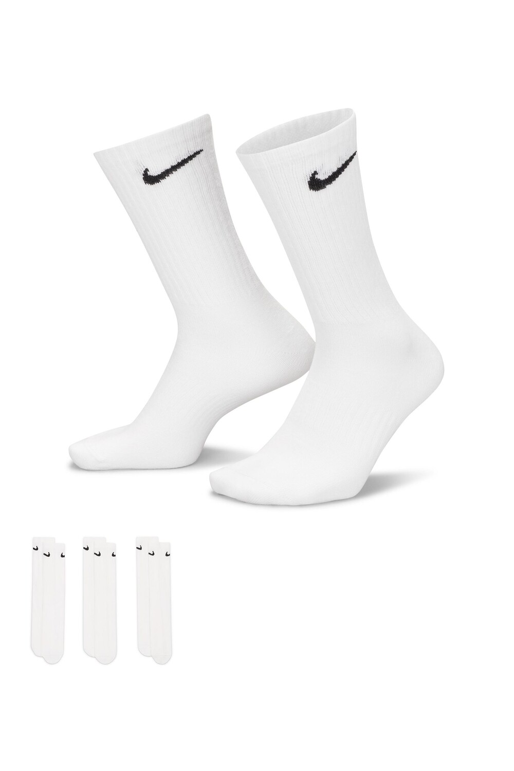 Набор из 3 легких носков на каждый день Nike, белый 
Набор из 3 легких носков на каждый день Nike, белый