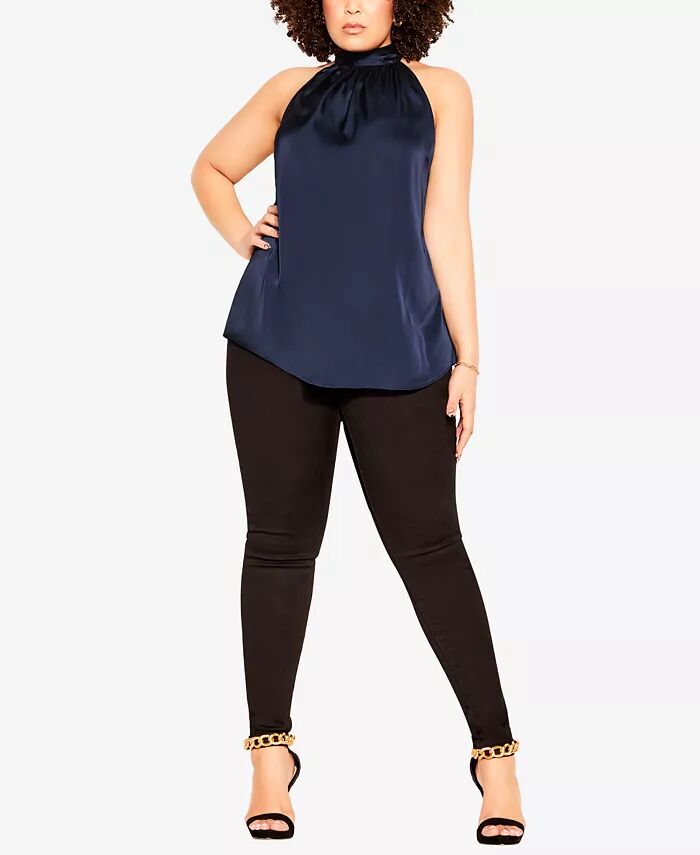 Женский топ-халтер Shine CITY CHIC, синий
Женский топ-халтер Shine CITY CHIC, синий