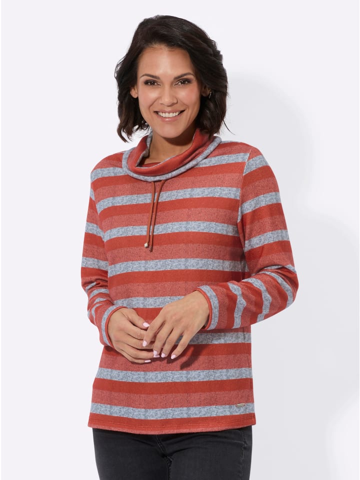 Рубашка в полоску ржаво-красного и светло-серого цветов WITT WEIDEN
Рубашка в полоску ржаво-красного и светло-серого цветов WITT WEIDEN