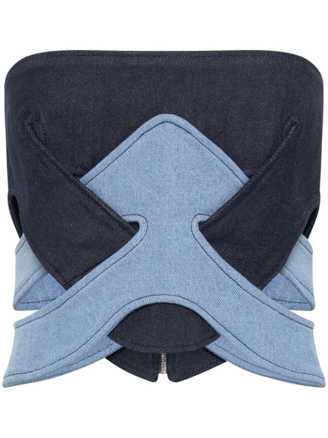 Dion Lee джинсовый корсет со вставками, синий 
Dion Lee джинсовый корсет со вставками, синий