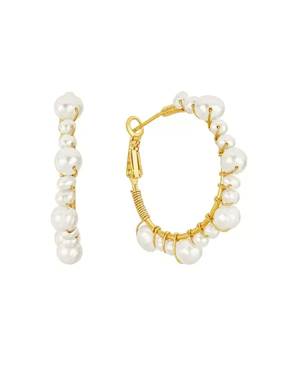 Серьги-Кольца с жемчугом Marin Untamed Petals, gold
Серьги-Кольца с жемчугом Marin Untamed Petals, gold