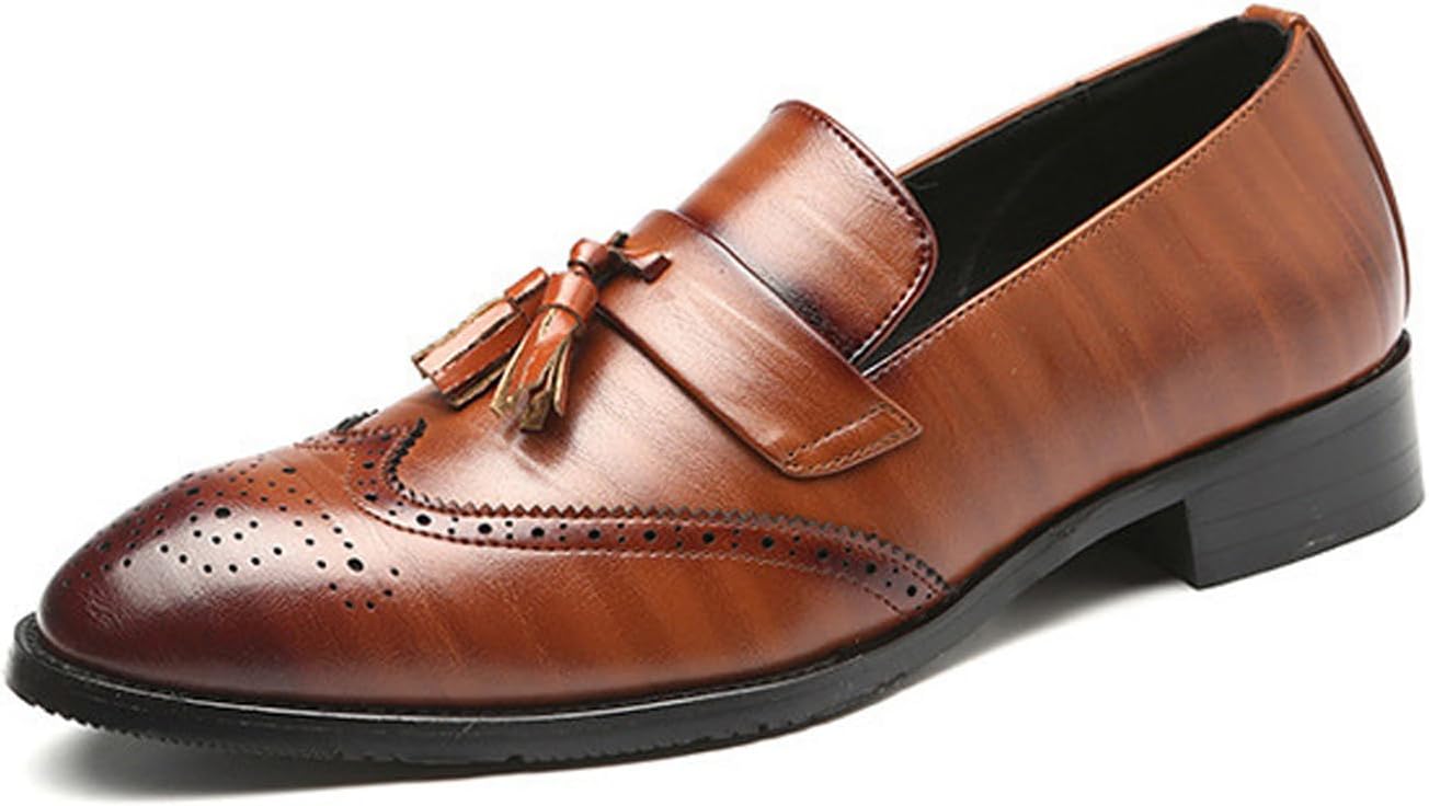 Мужские кожаные лоферы с кисточками и крыльями, классические броги, удобные на низком каблуке, без шнурков, пенни-лоферы для делового офиса, официальных мероприятий и свадеб Azagneem, желтый
Мужские кожаные лоферы с кисточками и крыльями, классические броги, удобные на низком каблуке, без шнурков, пенни-лоферы для делового офиса, официальных мероприятий и свадеб Azagneem, желтый
