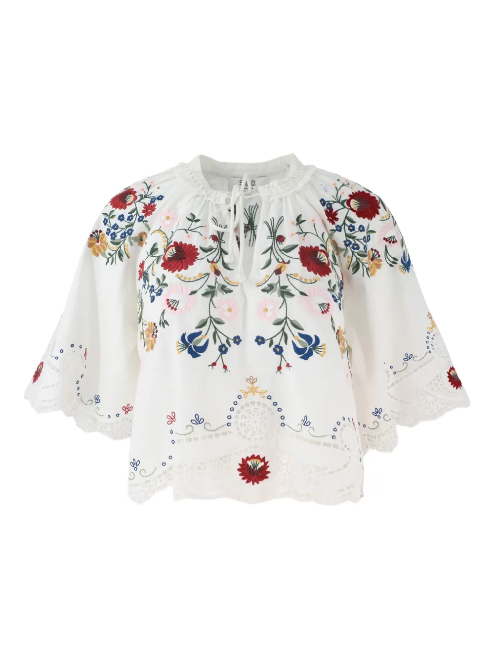 Вышитая блузка с люверсами Sea, белый
Вышитая блузка с люверсами Sea, белый
