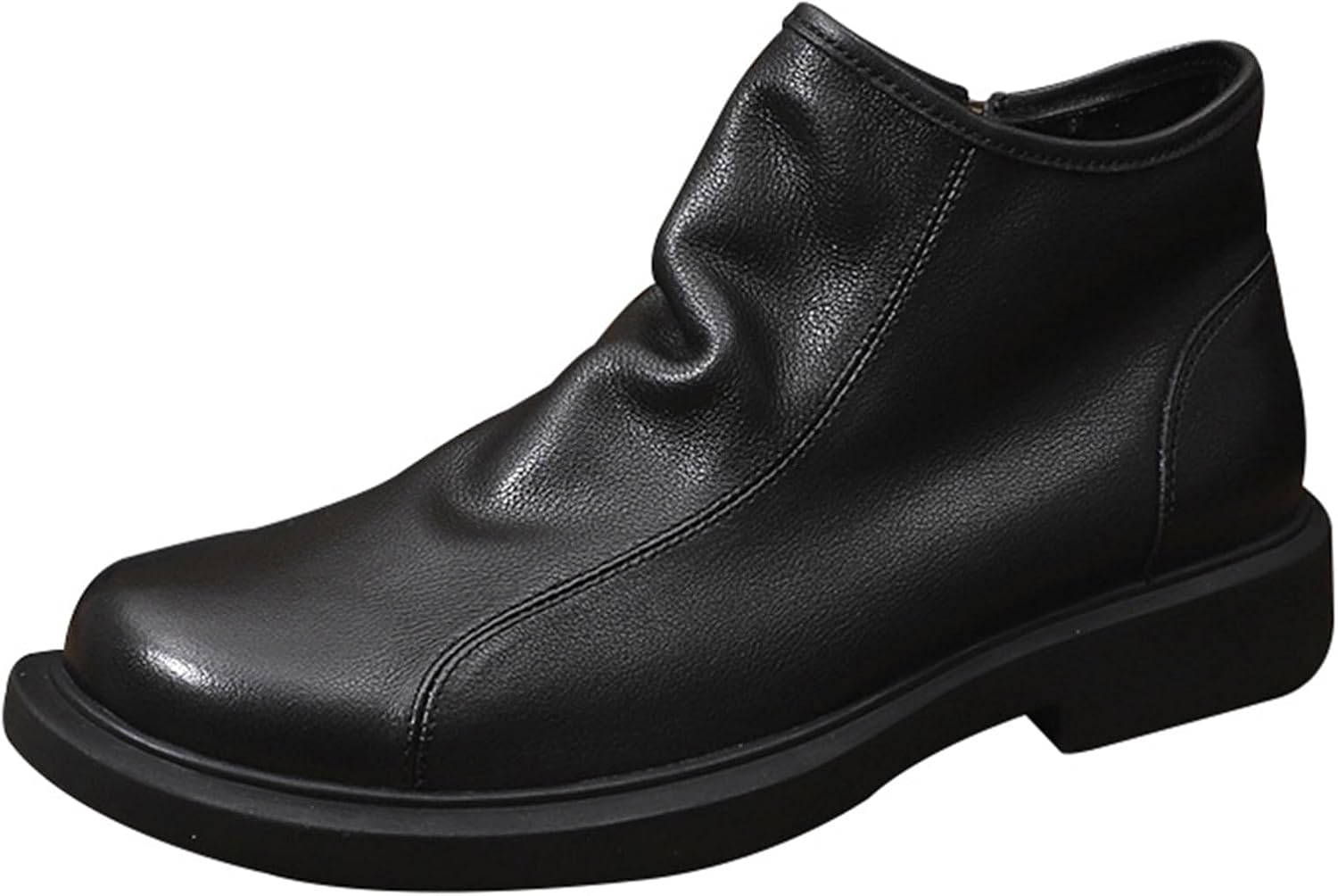 Мужские высокие ботинки Челси с мягкой кожей коровы, классический округлый носок, боковая молния, мягкая подошва, низкий квадратный каблук, деловые ботинки Чакка Qooel, черный
Мужские высокие ботинки Челси с мягкой кожей коровы, классический округлый носок, боковая молния, мягкая подошва, низкий квадратный каблук, деловые ботинки Чакка Qooel, черный