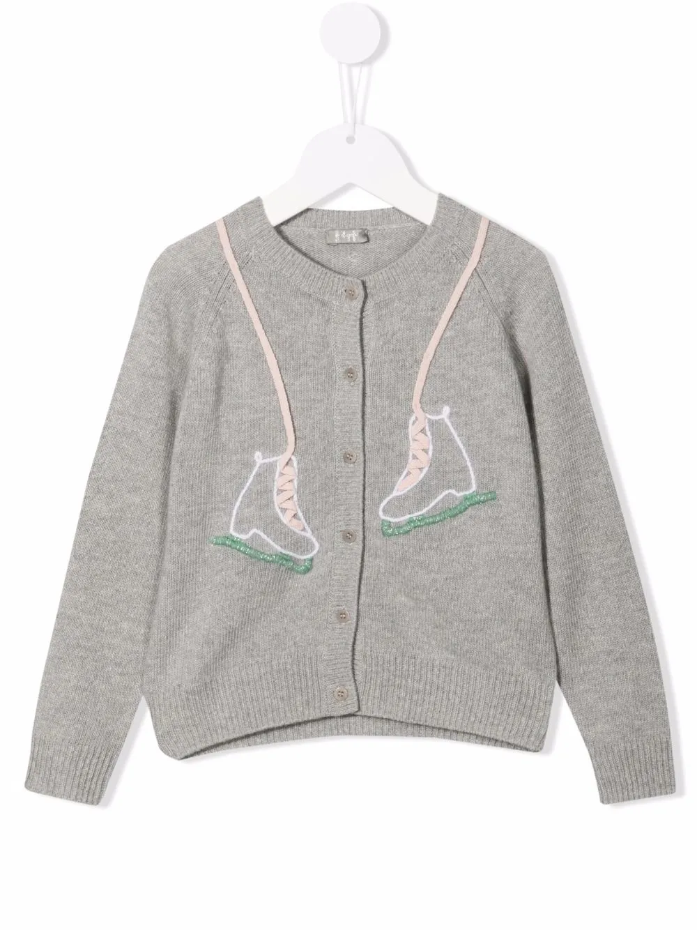 Шерстяной кардиган с вышивкой Il Gufo, серый
Шерстяной кардиган с вышивкой Il Gufo, серый