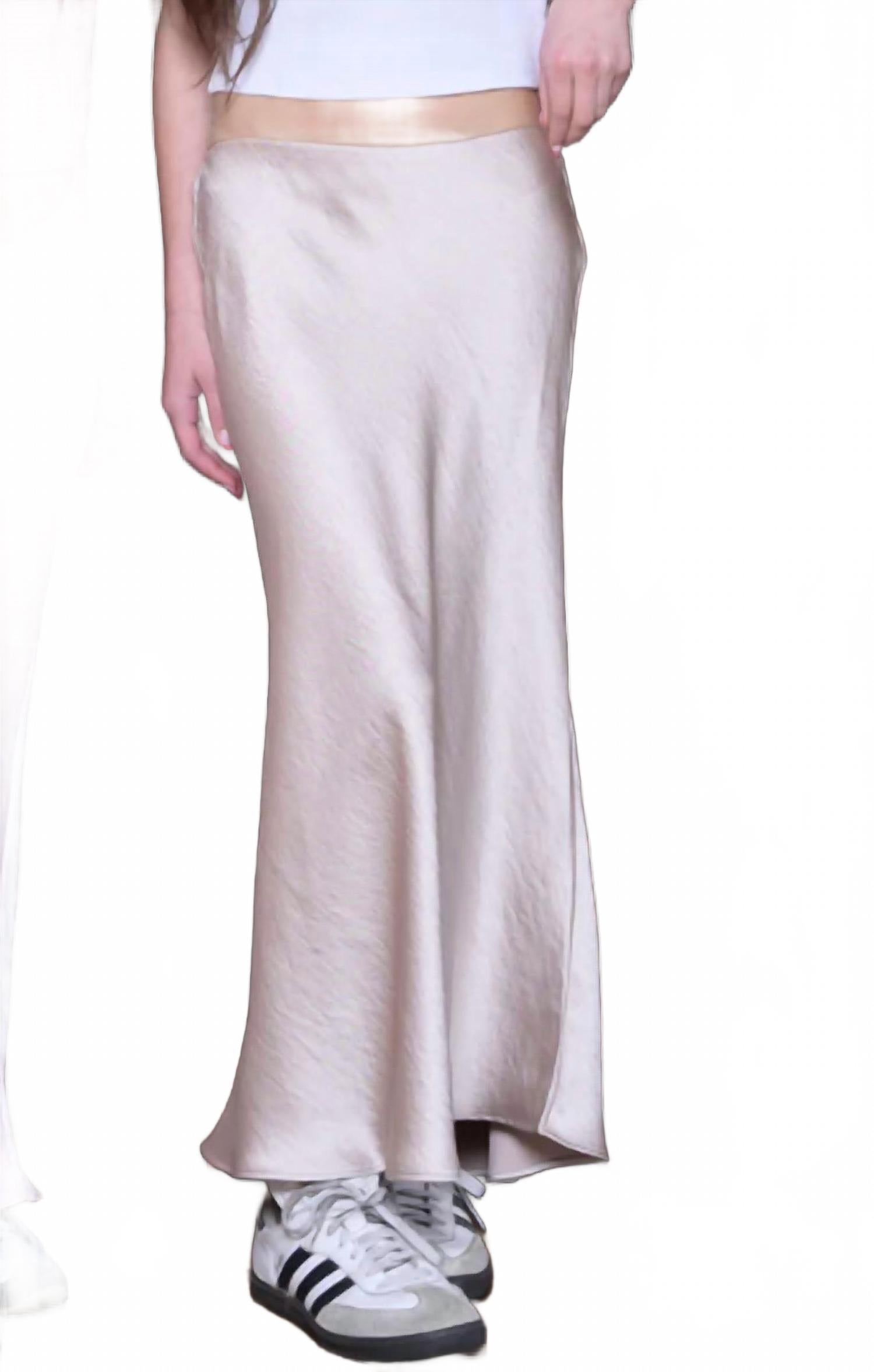 KatieJnyc Длинная атласная юбка-макси Anastasia серебристого цвета
KatieJnyc Длинная атласная юбка-макси Anastasia серебристого цвета