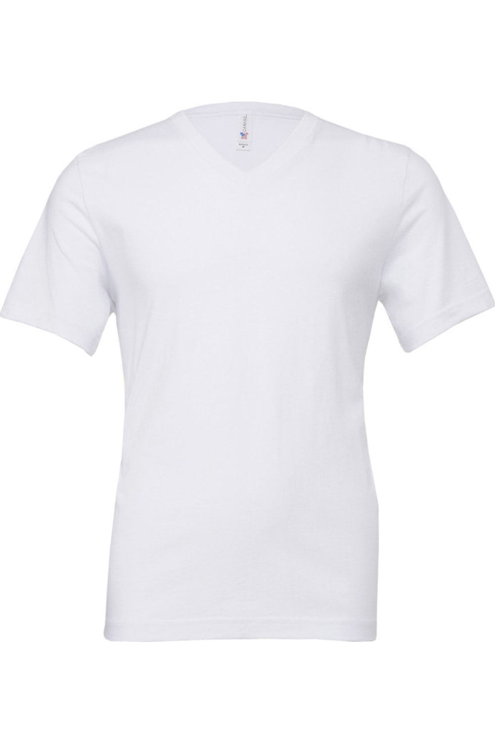 Мужская холщовая футболка с коротким рукавом и V-образным вырезом из джерси BELLA + CANVAS, белый 
Мужская холщовая футболка с коротким рукавом и V-образным вырезом из джерси BELLA + CANVAS, белый