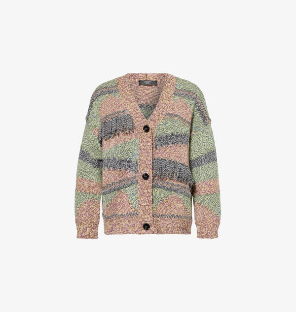 Кардиган абстрактной вязки из смеси хлопка с бахромой Weekend Max Mara, мультиколор
Кардиган абстрактной вязки из смеси хлопка с бахромой Weekend Max Mara, мультиколор