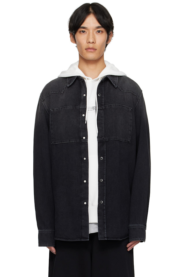 Джинсовая рубашка с длинными рукавами Mm6 Maison Margiela, черный
Джинсовая рубашка с длинными рукавами Mm6 Maison Margiela, черный
