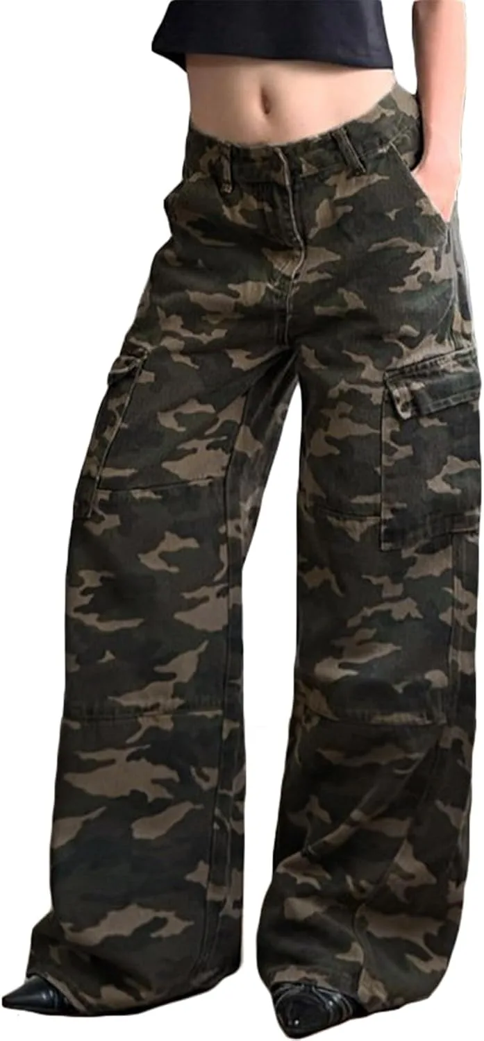 Женские камуфляжные карго джинсы low waist straight baggy army stretchy с drawstring и карманами Ptorlio
Женские камуфляжные карго джинсы low waist straight baggy army stretchy с drawstring и карманами Ptorlio