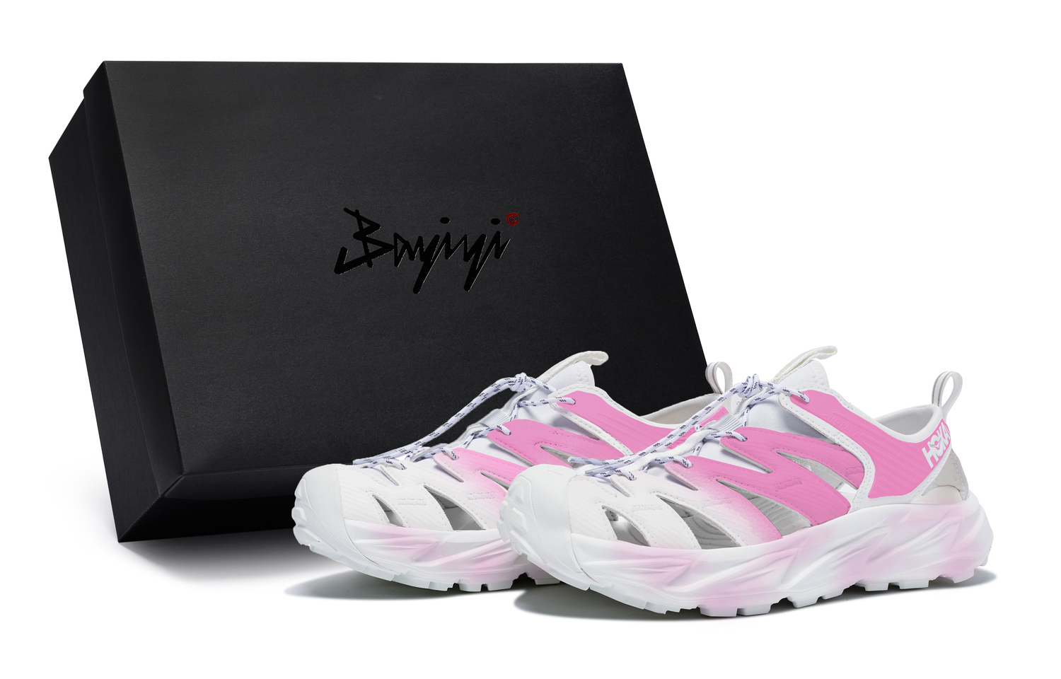Серия Hopara 811 Производственный градиент Barbie Специальная коробка для обуви Унисекс Розовые Белые Речные треккинговые кроссовки HOKA ONE ONE
Серия Hopara 811 Производственный градиент Barbie Специальная коробка для обуви Унисекс Розовые Белые Речные треккинговые кроссовки HOKA ONE ONE