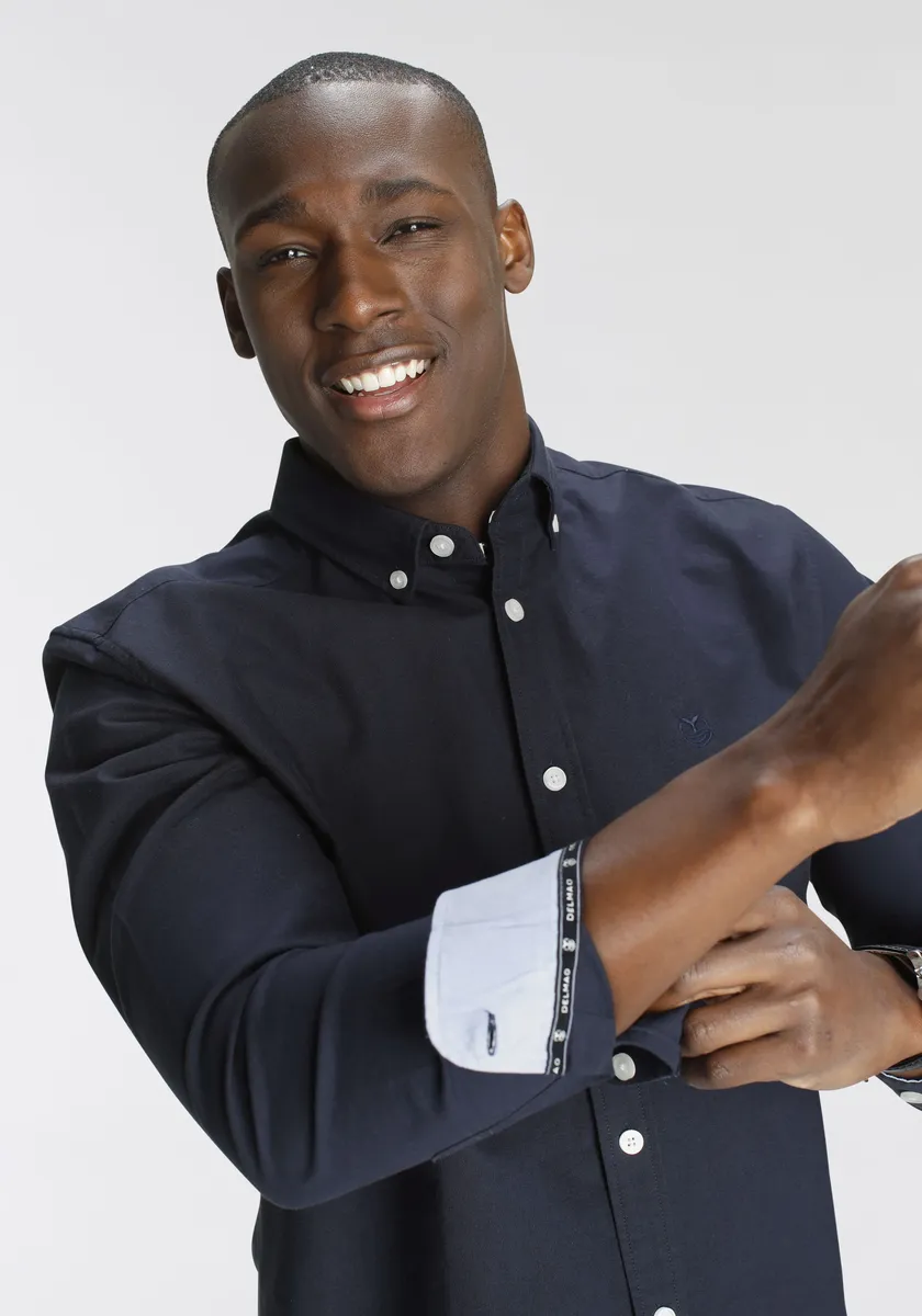 Рубашка DELMAO с длинным рукавом, качество Оксфорд - НОВЫЙ БРЕНД!, синий
Рубашка DELMAO с длинным рукавом, качество Оксфорд - НОВЫЙ БРЕНД!, синий