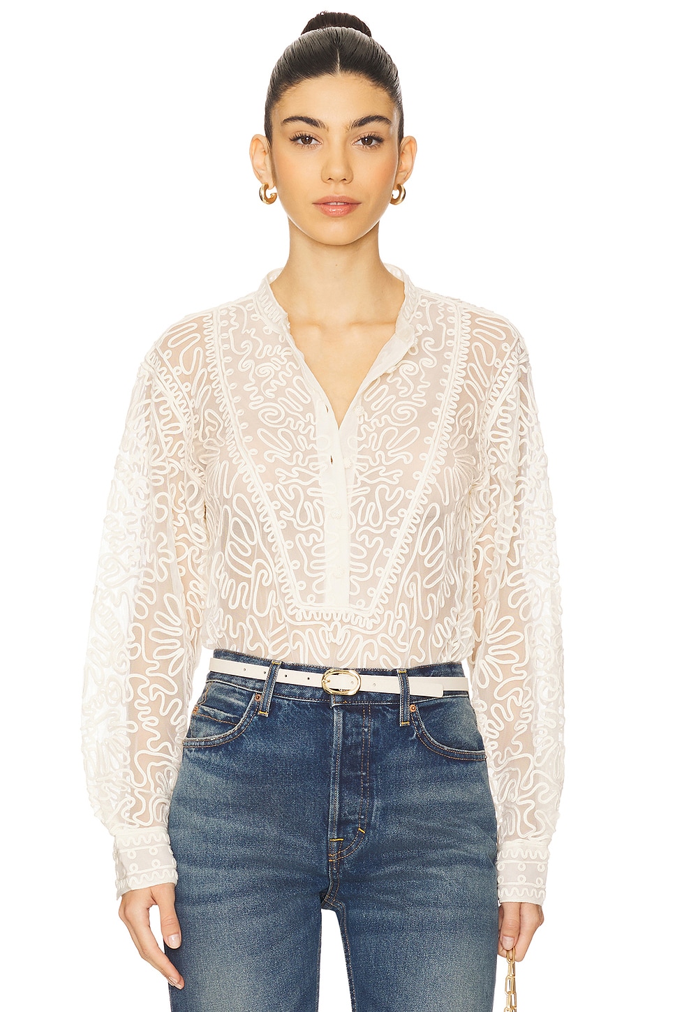 Блуза Esme Ulla Johnson, ivory 
Блуза Esme Ulla Johnson, ivory