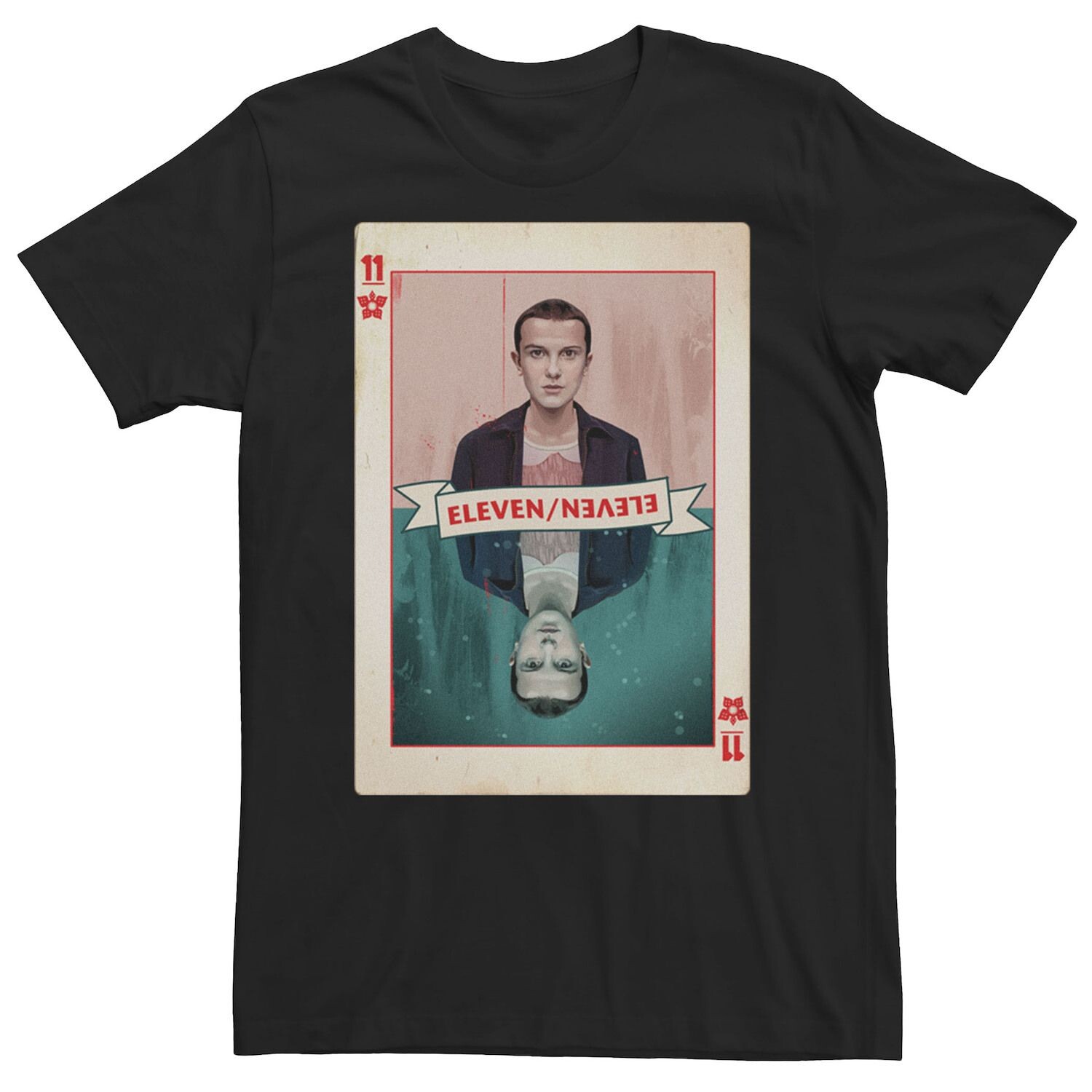 Мужская футболка с изображением игральных карт Netflix Stranger Things Eleven Licensed Character
Мужская футболка с изображением игральных карт Netflix Stranger Things Eleven Licensed Character