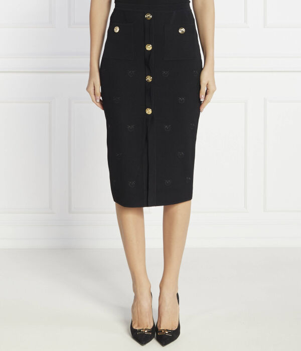 Юбка Pinko миди на пуговицах, черный
Юбка Pinko миди на пуговицах, черный