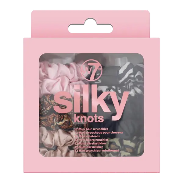 Набор: шелковые резинки для волос, 12 шт./1 упаковка. W7 Silky knots
Набор: шелковые резинки для волос, 12 шт./1 упаковка. W7 Silky knots