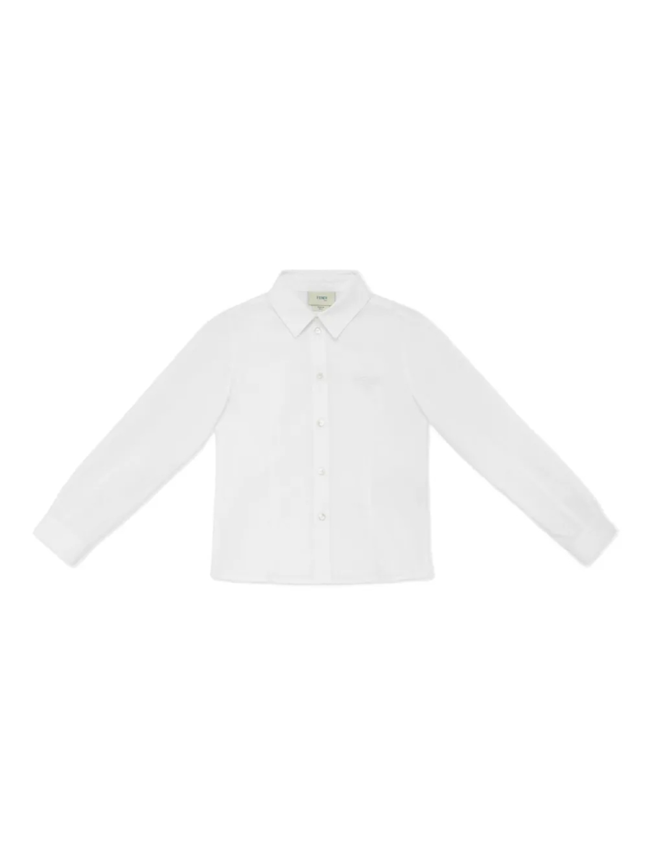 Рубашка с вышитым логотипом Fendi Kids, белый
Рубашка с вышитым логотипом Fendi Kids, белый