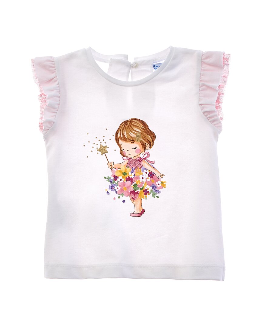 Mayoral Baby Футболка с тюлевыми рюшами, белый
Mayoral Baby Футболка с тюлевыми рюшами, белый