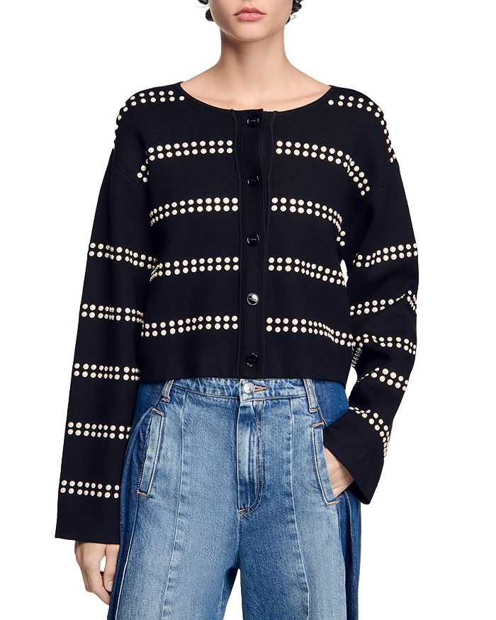 Кардиган с заклепками Sandro, черный
Кардиган с заклепками Sandro, черный