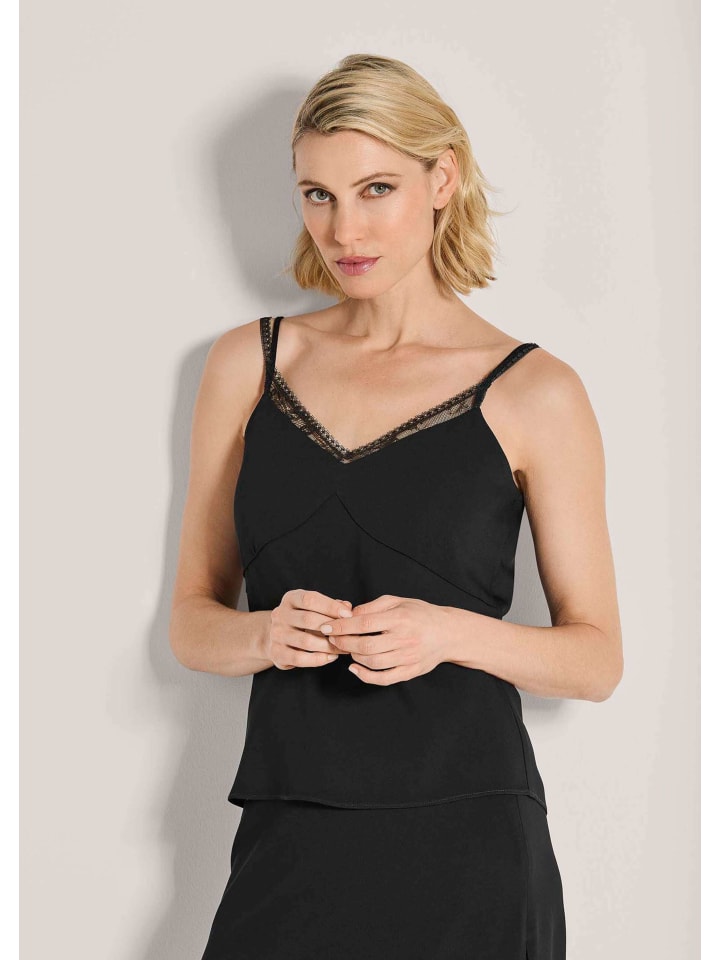 MADELEINE Топ с короткими рукавами и элегантным кружевом черного цвета
MADELEINE Топ с короткими рукавами и элегантным кружевом черного цвета