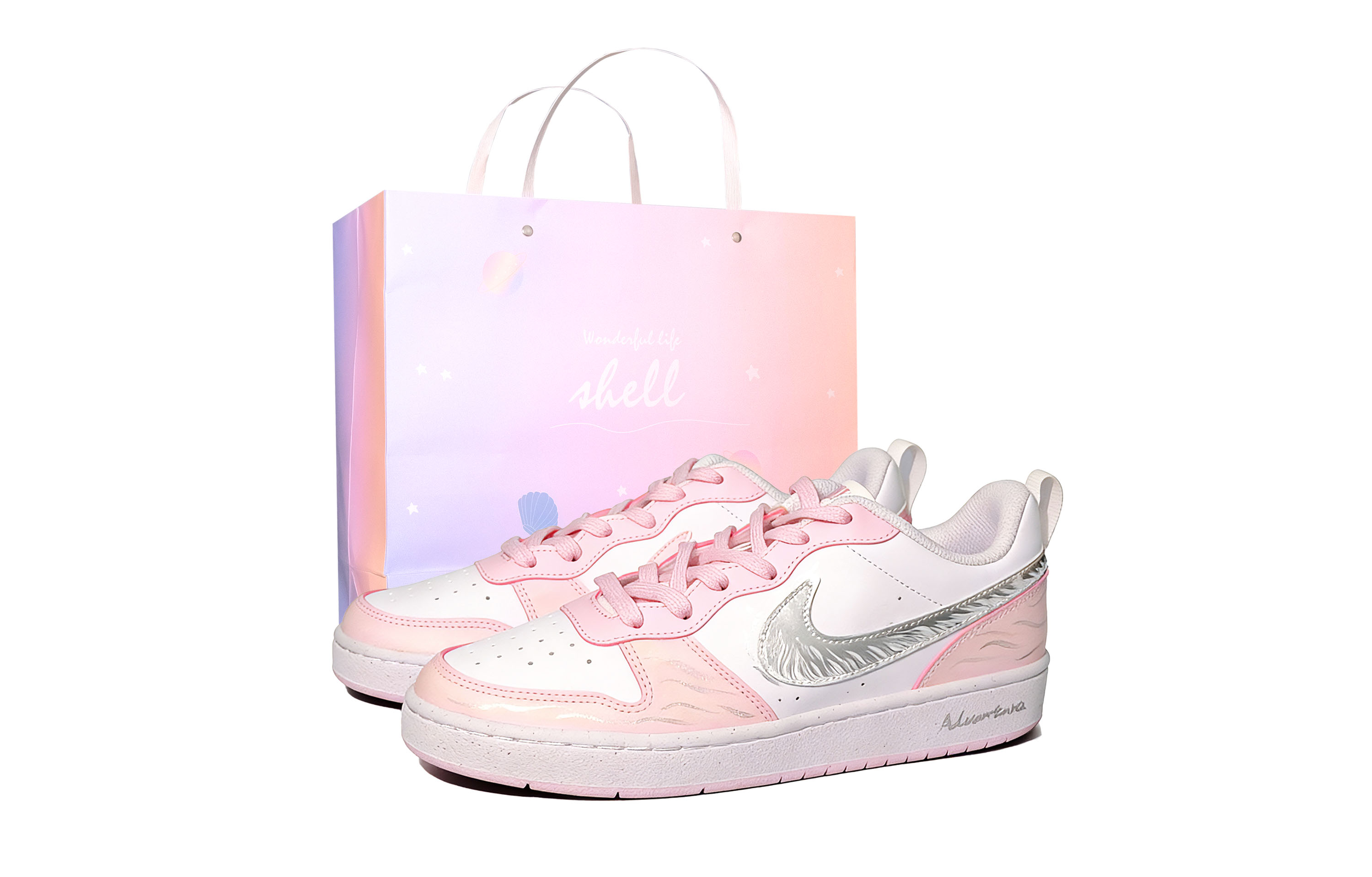 Nike Court Borough Sakura Blows Snow Synthetic Leather Abrasion Resistant Slip Resistant Kids' Skateboarding Shoes Pink
Nike Court Borough Sakura Blows Snow Synthetic Leather Abrasion Resistant Slip Resistant Kids' Skateboarding Shoes Pink