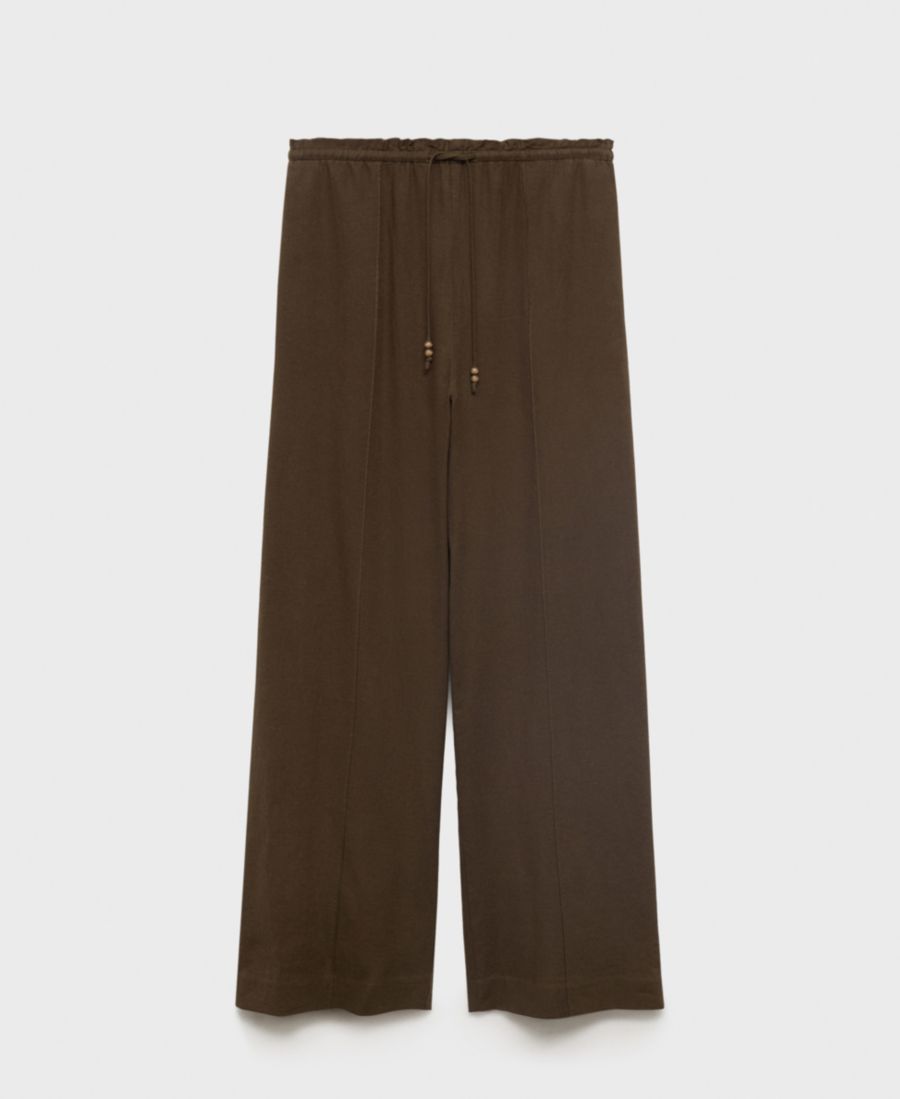 Женские брюки из льняной смеси с эластичным поясом MANGO, Medium Brown
Женские брюки из льняной смеси с эластичным поясом MANGO, Medium Brown
