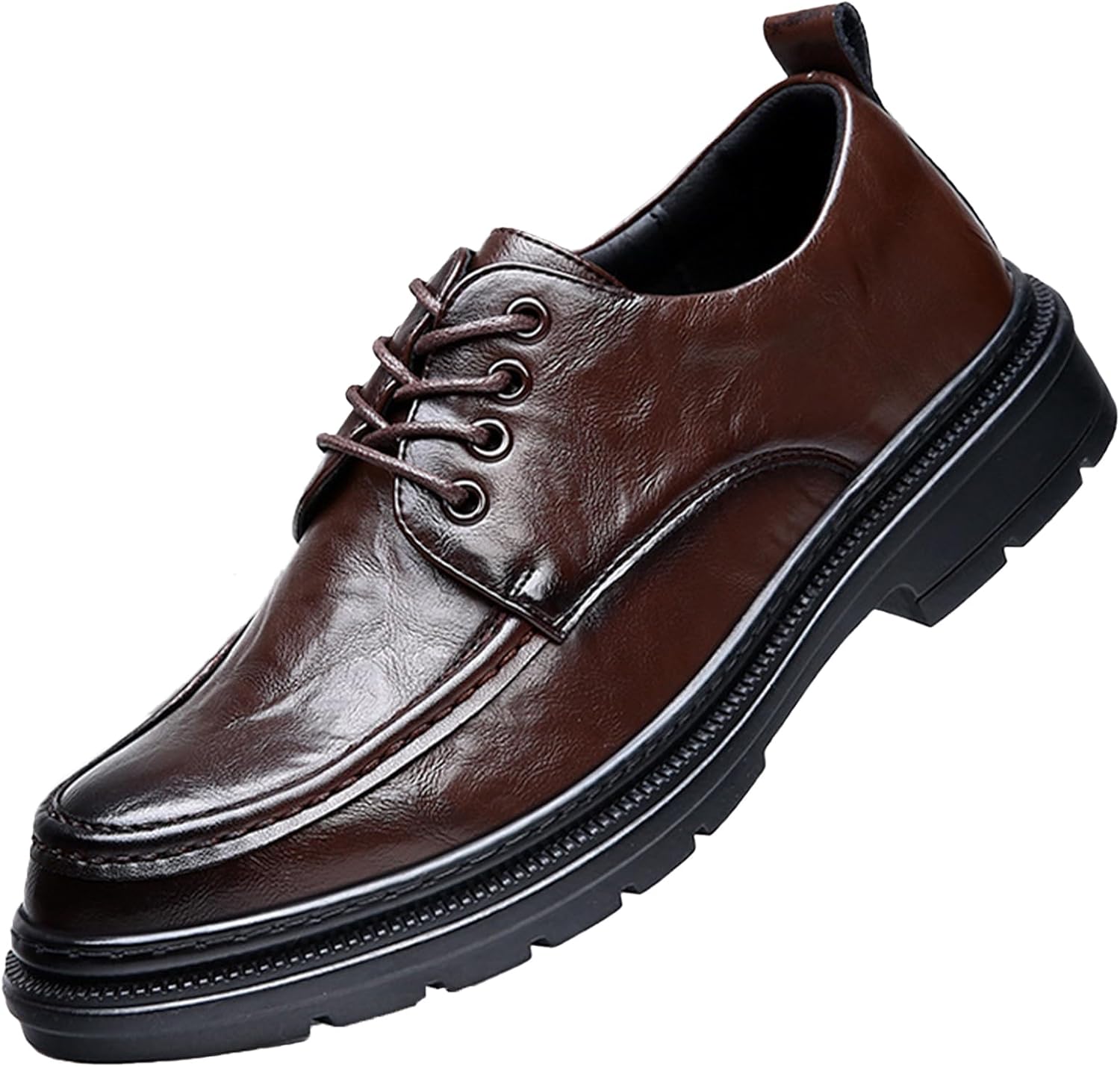Мужские кожаные туфли оксфорды на шнуровке с платформой, круглый носок, удобные повседневные и деловые классические туфли Cvgvjy, коричневый
Мужские кожаные туфли оксфорды на шнуровке с платформой, круглый носок, удобные повседневные и деловые классические туфли Cvgvjy, коричневый