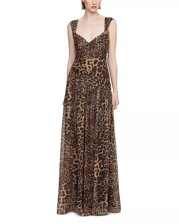 Шифоновое платье Клаудии Halston, коричневый
Шифоновое платье Клаудии Halston, коричневый