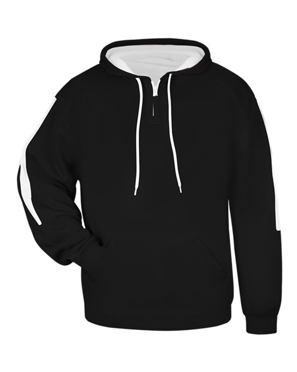 Мужская флисовая толстовка с капюшоном Sideline Badger, черный/белый 
Мужская флисовая толстовка с капюшоном Sideline Badger, черный/белый