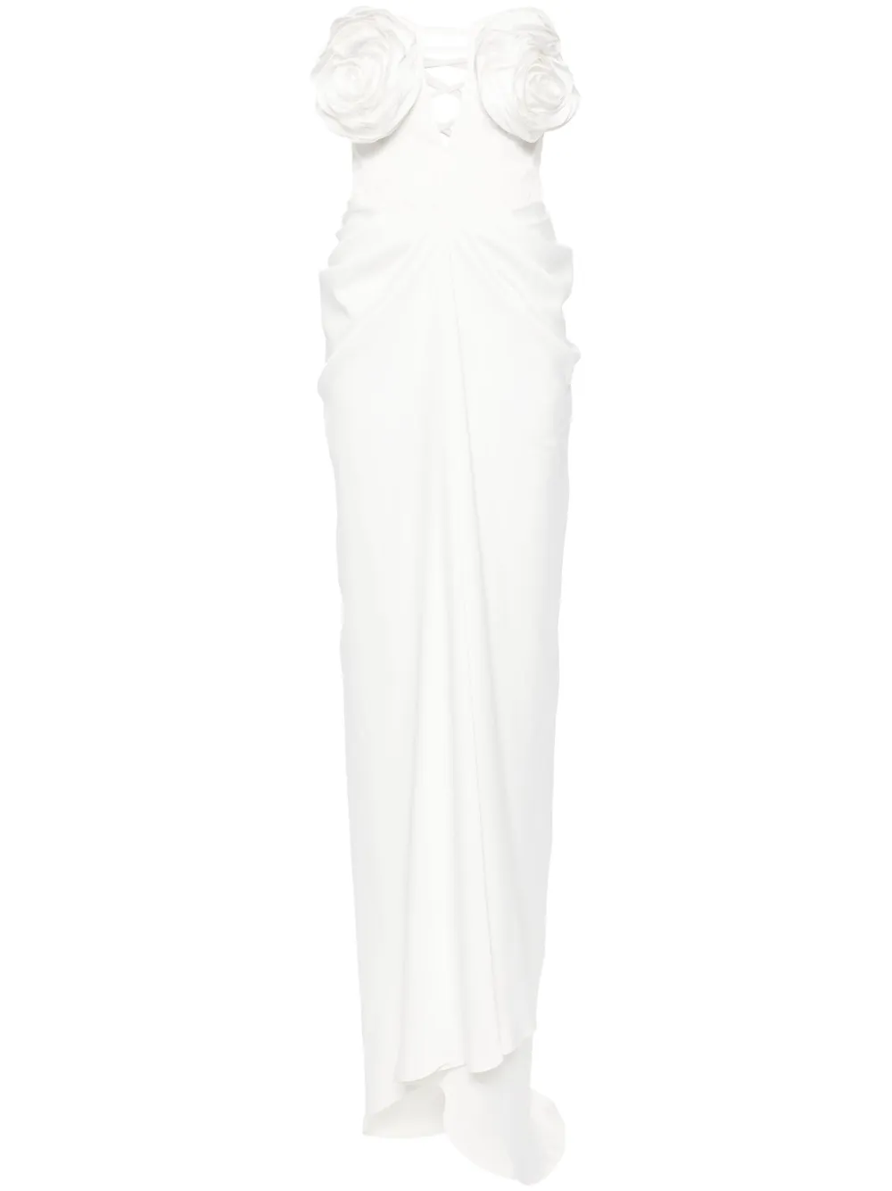 Платье с цветочной аппликацией и драпировкой Ana Radu, белый
Платье с цветочной аппликацией и драпировкой Ana Radu, белый