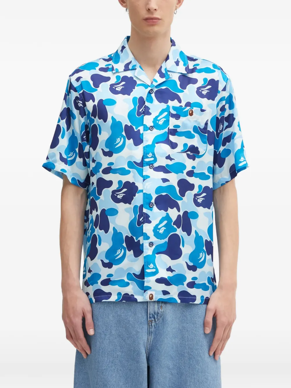 Камуфляжная рубашка с короткими рукавами A Bathing Ape, синий
Камуфляжная рубашка с короткими рукавами A Bathing Ape, синий