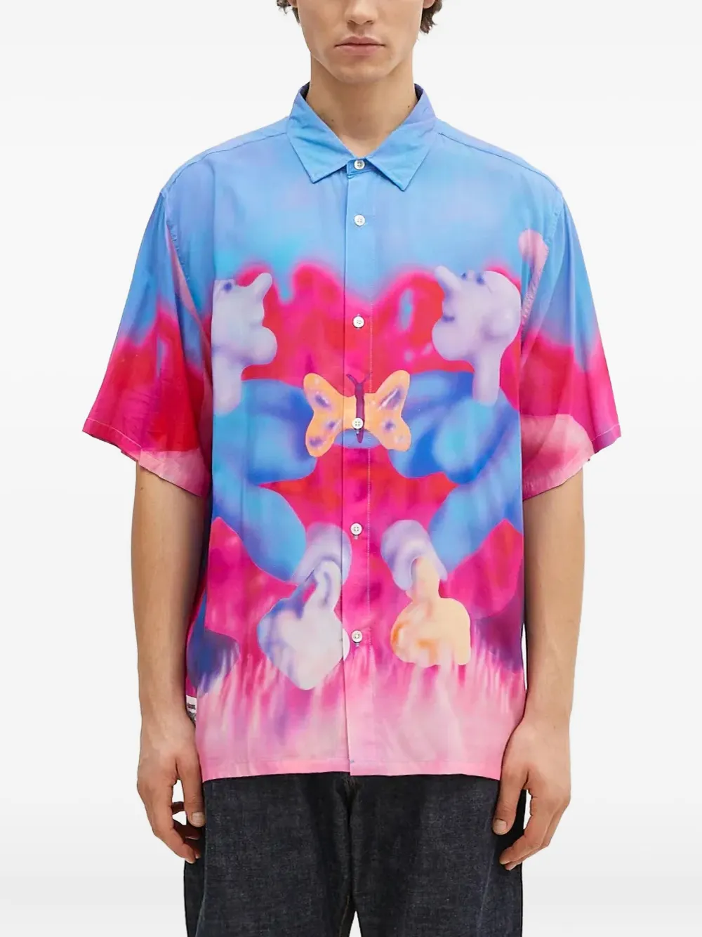 Рубашка с короткими рукавами и принтом Pleasures, розовый
Рубашка с короткими рукавами и принтом Pleasures, розовый